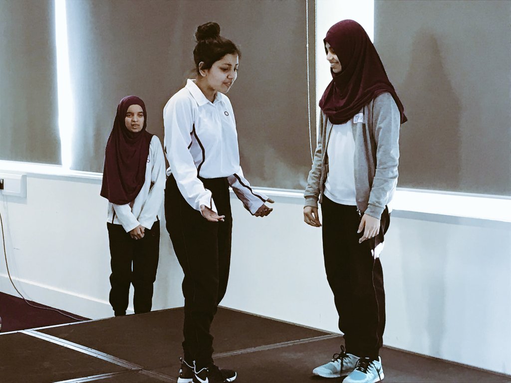 edengirlsWF's tweet photo. #Edonians role play &amp; develop their  characters for Saturday performance @southbankcentre @MujuCrew https://t.co/rqisTxpK7A