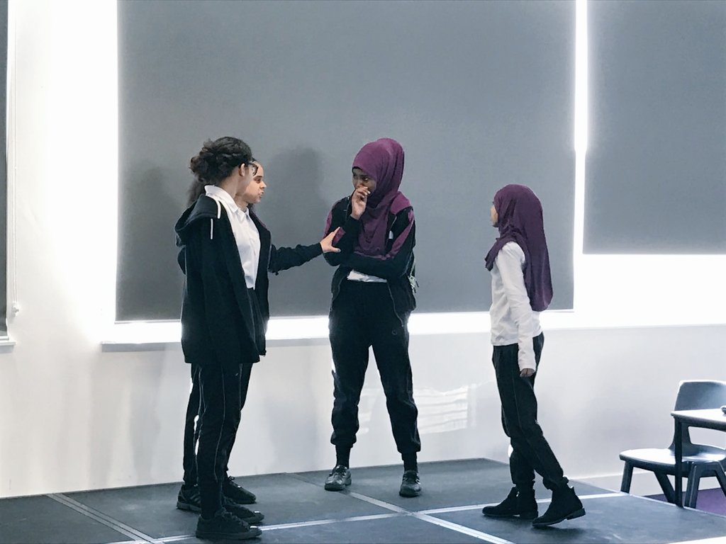 edengirlsWF's tweet photo. #Edonians role play &amp; develop their  characters for Saturday performance @southbankcentre @MujuCrew https://t.co/rqisTxpK7A