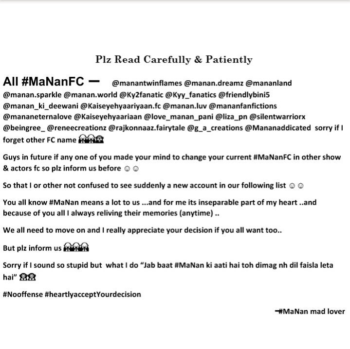 awni_arya's tweet photo. #NoOffence #Beclam #positive
Be patience 🙏🙏
If you agree so 🔁 RT
This note is only for #MaNan related ☺ https://t.co/ncZ4qfzX6q