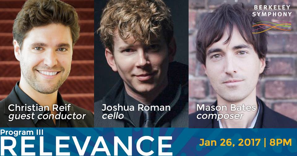Globaltrennd's tweet photo. Join with @BerkeleySymph next Thursday evening for RELEVANCE at 8PM, Zellerbach Hall. #ChristianReif, #MasonBates guest #JoshuaRoman. https://t.co/6hdax8rhpl