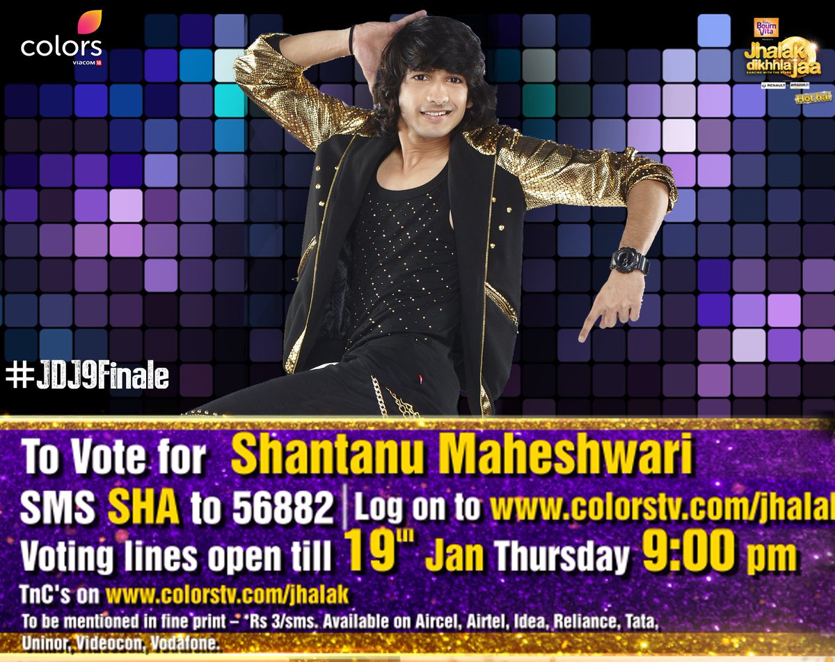 JhalakOnColors's tweet photo. Here's your chance to push @shantanum07 forward to win the #JDJ9Finale by voting for him! Voting lines are open till 19th Jan 9PM! https://t.co/KoxgzH0dLi