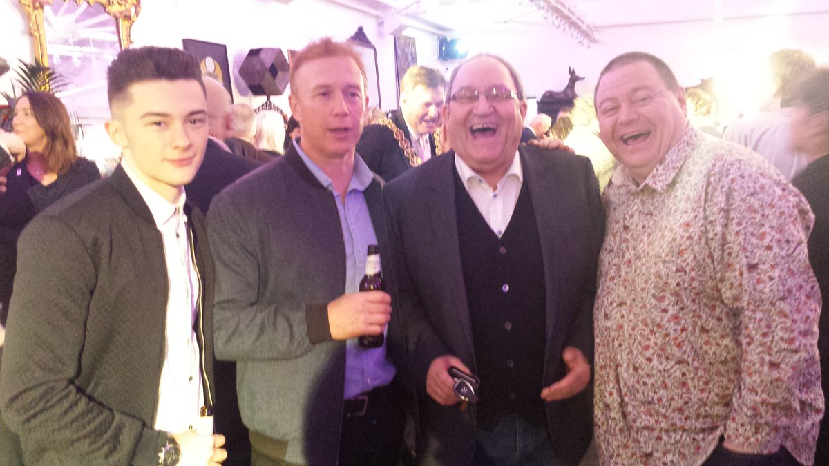 IAmBirmingham's tweet photo. Radio and television presenter Tom Ross @thegoalzone has a laugh with football fans at the #madeinbham TV channel launch last night. #madetv https://t.co/Mbkvdrm10j