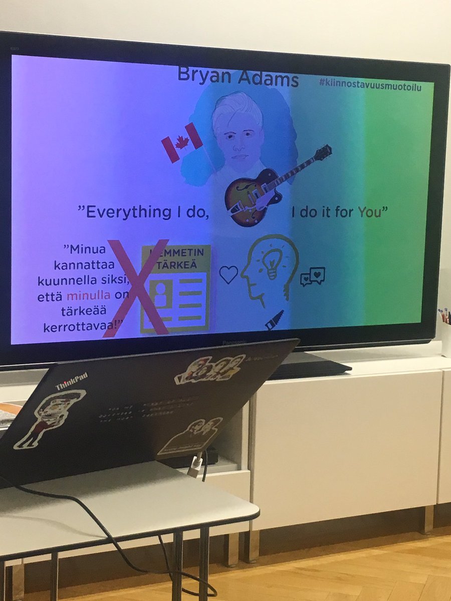 SusannaFlink's tweet photo. Bryan Adamsilta oppeja luovaan työhön. #kiinnostavuusmuotoilu @kaikuhelsinki https://t.co/rIGkCB50On