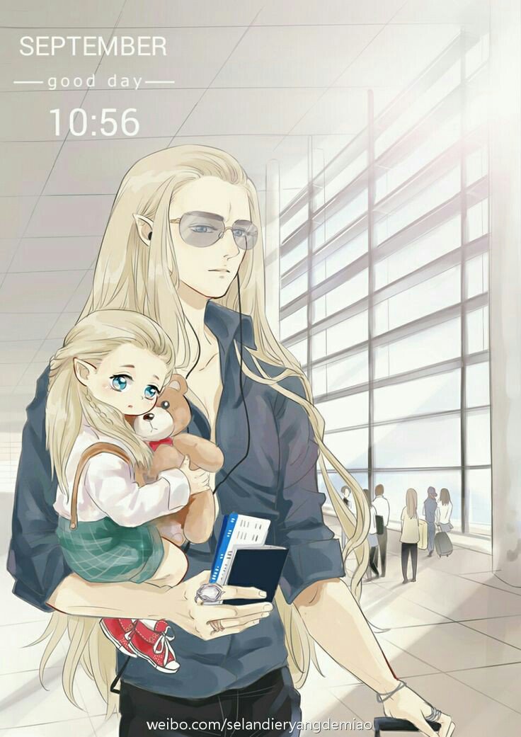 BloomPace's tweet image. #thranduil #legolas 
Cute fanart 😍
☆credit on picture☆