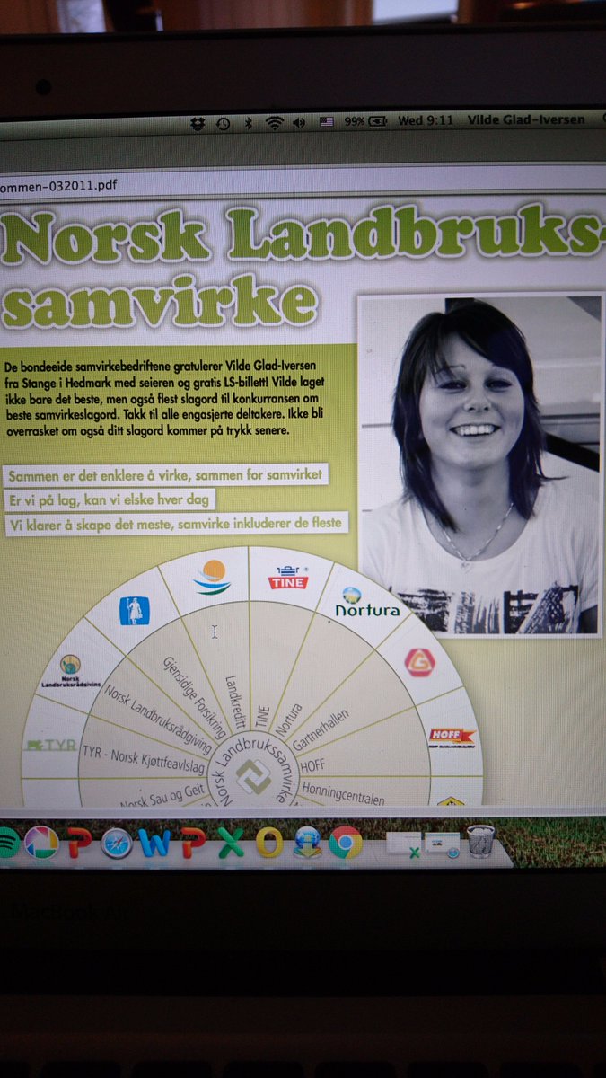 vildeglad's tweet photo. #throwback til da jeg satt å lagde slagord for norsk landbrukssamvirke. Produktiv som jeg er ble det såklart mer enn ett 😁 #2011 #samvirke https://t.co/6wXjJ2YAXg