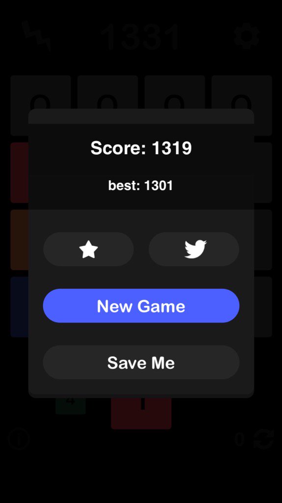 JacobMorrell2's tweet image. I scored 1319 in 16 Squares - Puzzle Game!