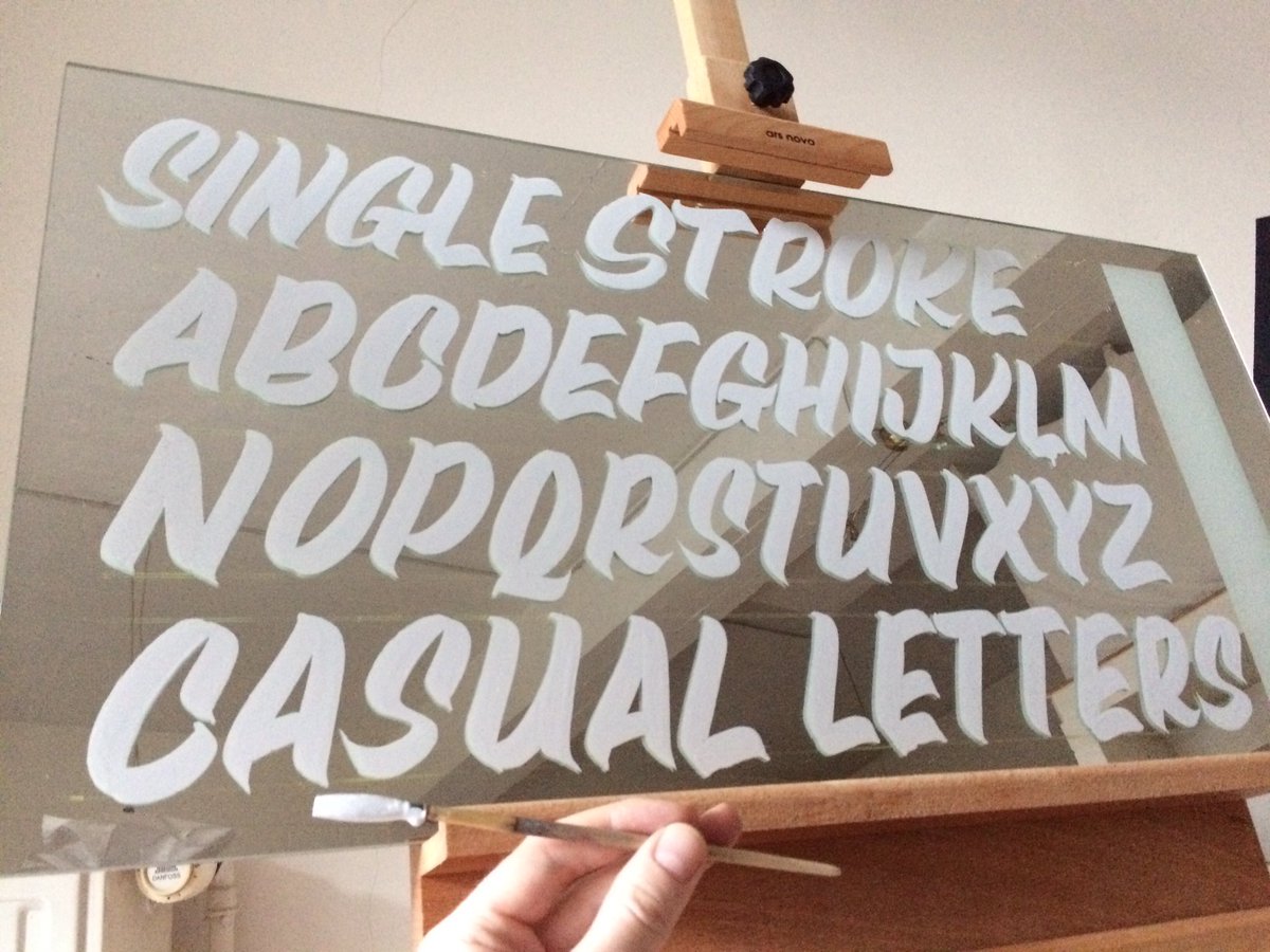 Single Stroke Lettering Types Single Stroke Brush Lettering