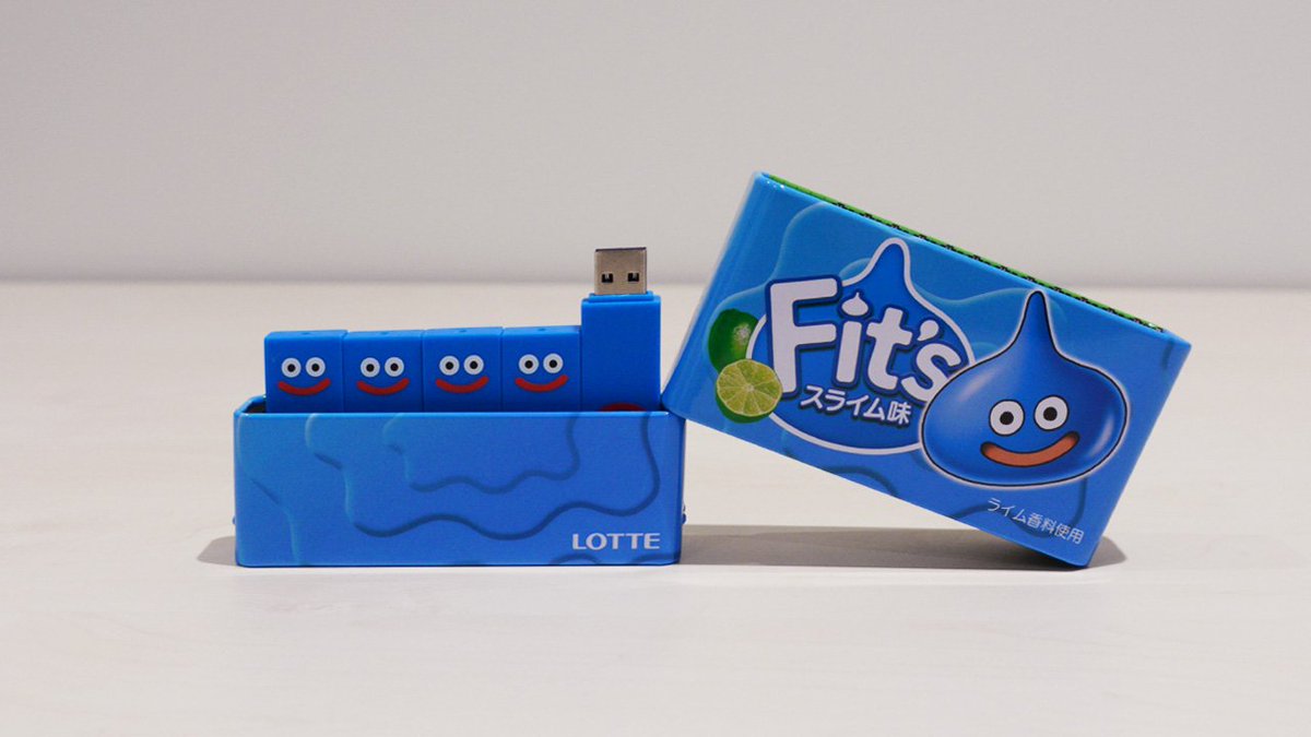 fitscp's tweet photo. ＜買って当てようキャンペーン＞
3枚コース最後の賞品は、『“Fit'sスライム味型”USBメモリー』だよ！中身はガムじゃなくUSBメモリーになっていて機能的♪
https://t.co/uJgZvKDHdf https://t.co/qqA9znmySb