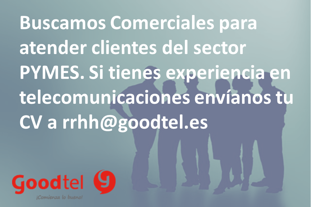 goodtelgroup's tweet photo. #Empleo #Comercial #PYMES #Valencia https://t.co/gHz6SkoKw4