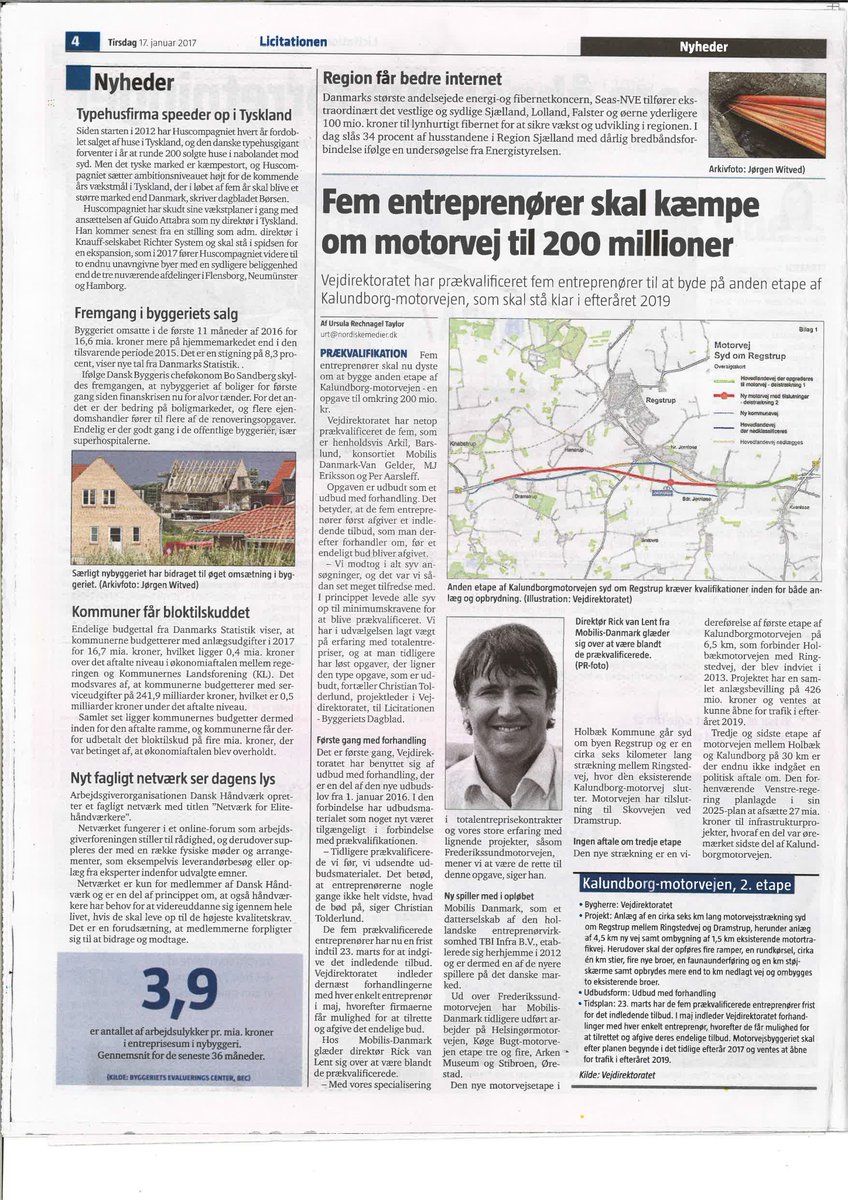 A special focus on Mobilis Danmark and its participation in the #Kalundborgmotorvej project in <a href="/licitationen/">Licitationen - Byggeriets Dagblad</a> 's yesterdays news..