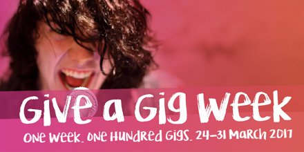 YouthMusic's tweet photo. Today we're launching #GiveaGigWeek- 100 gigs in 1 week, changing lives with music making. How can you get involved? https://t.co/9rp9tIIQlU https://t.co/93dMT1zLzd