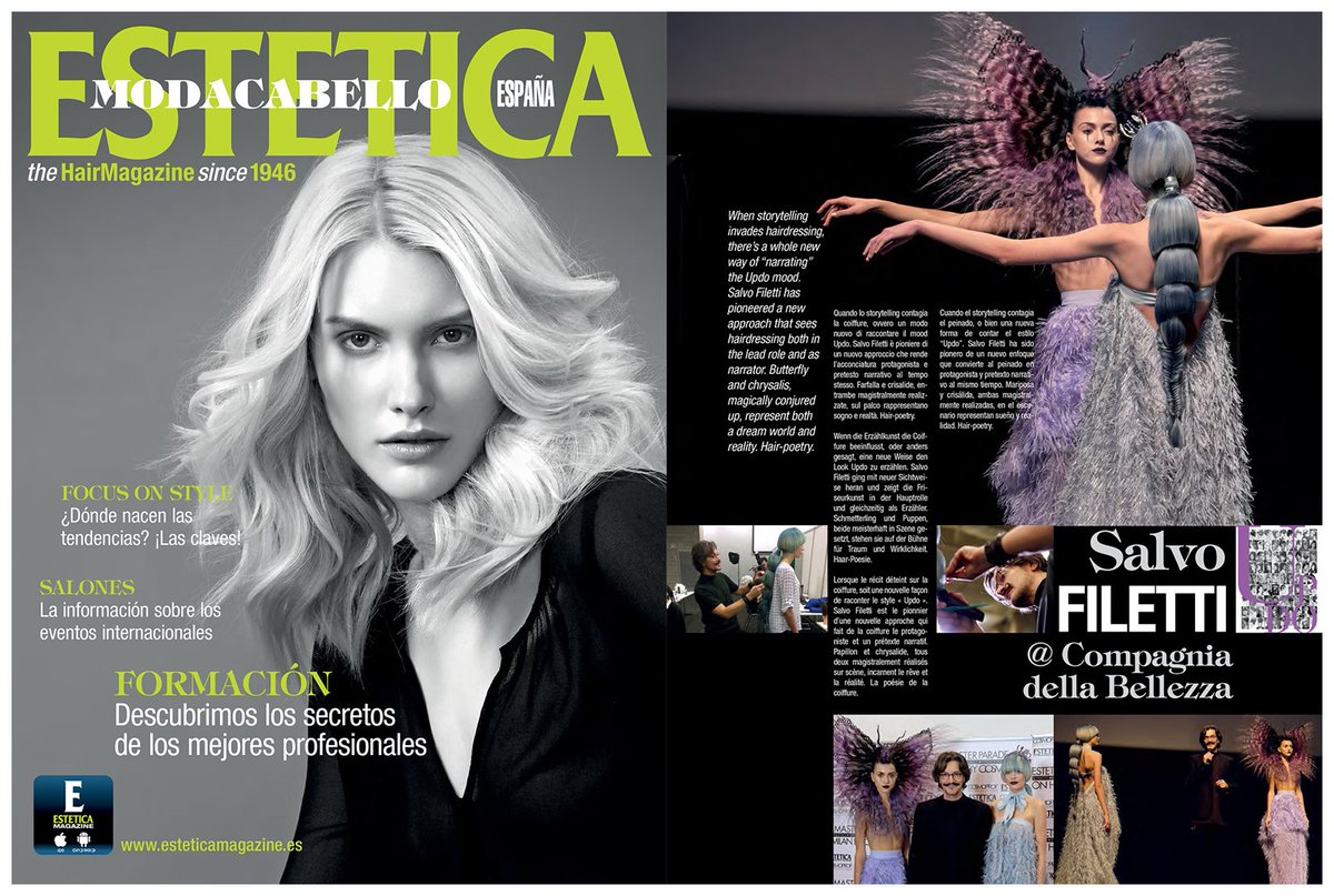 CdBEspana's tweet photo. Salvo Filetti Hair Designer protagonista en la revista @EsteticaSpain https://t.co/pskFdm0XBS