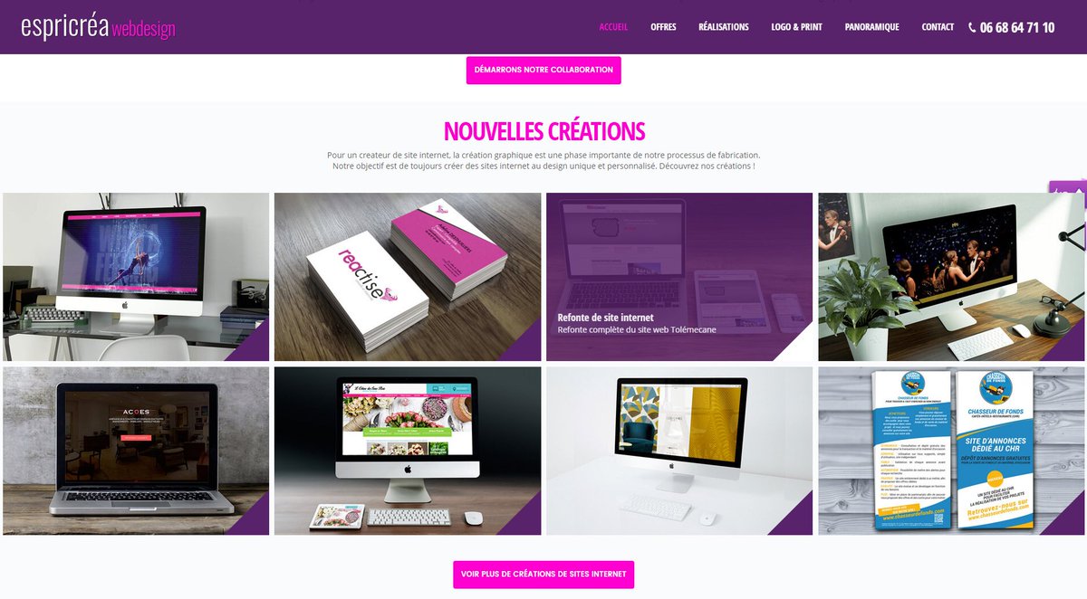 espricrea's tweet photo. Relook de la page d'accueil !  https://t.co/Z87f9qbEDY https://t.co/zJ9OEu86Xs #webdesig #design #webdevelopment #webdeveloper #developers https://t.co/cERPvZ5Afz