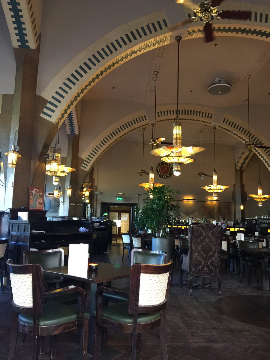PierinaAlessio's tweet photo. The beautiful Art Deco "Cafe American". #2016trip #amsterdam #artdeco #coffee #snacktime https://t.co/jVFzepRZjB