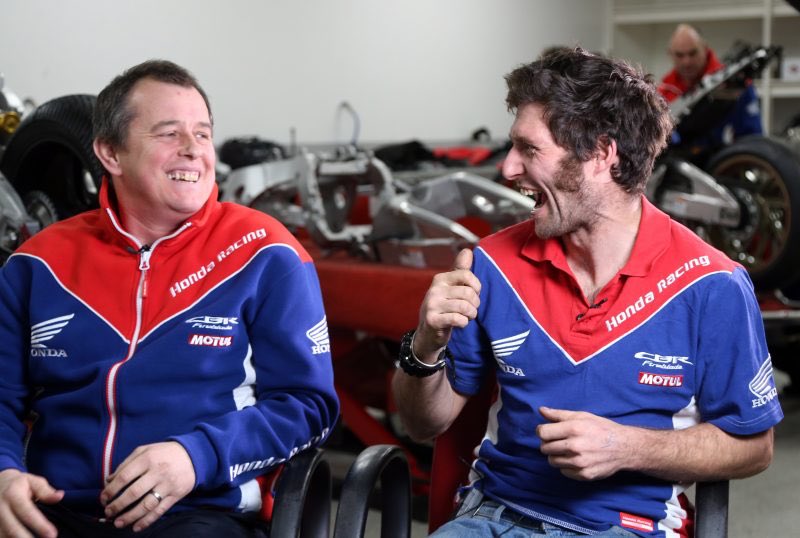 Kyle3white's tweet photo. A few shots of Guy Martin and John McGuinness - Honda's TT dream team! https://t.co/7p7vhrVwDd