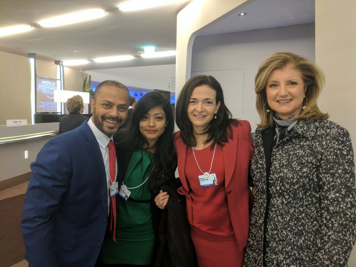 When your fellow #Davos50 are catching up with @sherylsandberg & @ariannahuff #Awesome #DavosMoment #GlobalShapers