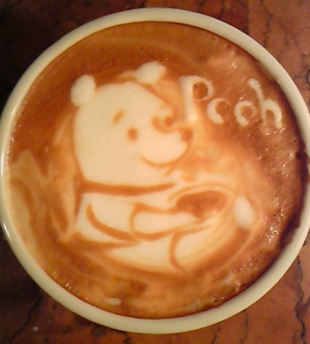 Love this #latteart  #winniethepoohday.
