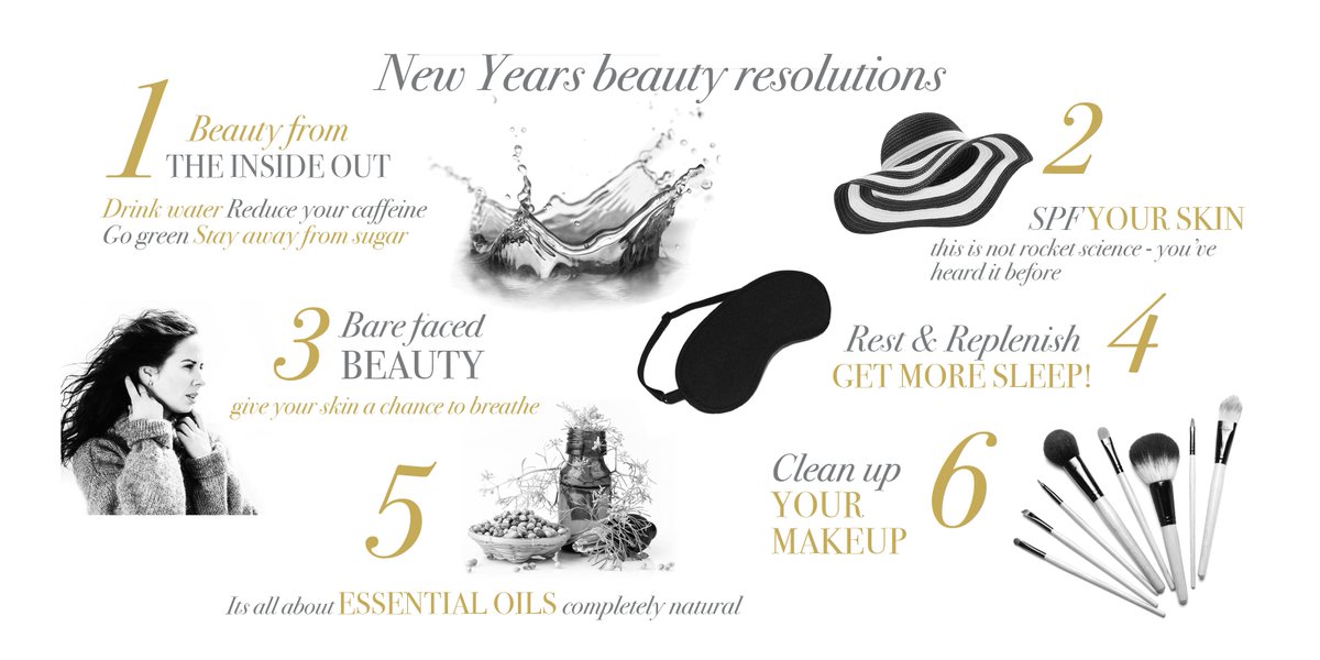 Beauty resolutions for 2017. Check out our top tips ow.ly/Y5VZ3085X1O #beautyresolutions #recovercosmetics #beauty #beautyexperttips