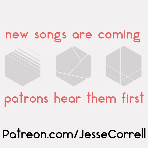 I've just posted three unreleased demos to my Patreon page for patrons pledging $3 or more a month...Please join me on this new project!