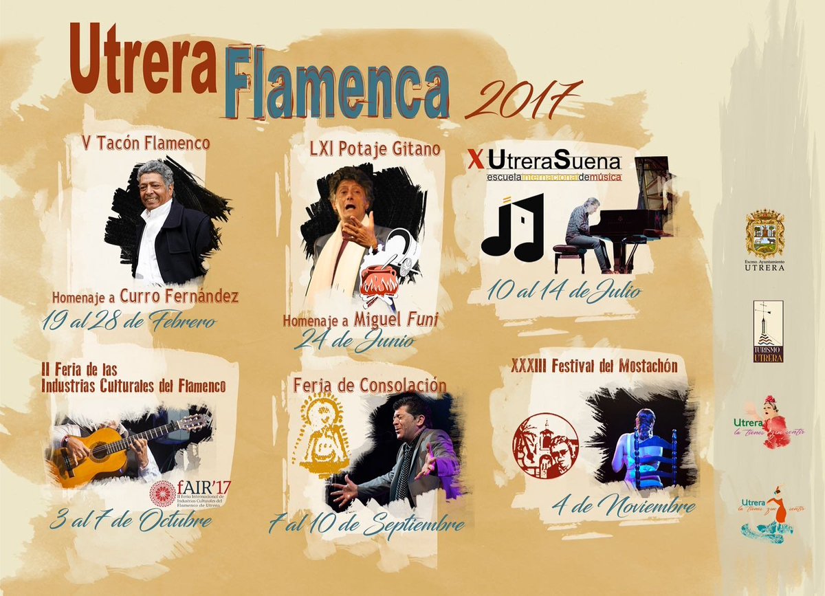 ¡Utrera en #fitur! Este es el Cartel de #UtreraFlamenca que se presentará hoy (Stand And) ¡No lo dudes y ven a visitarnos! #SevillaenMadrid