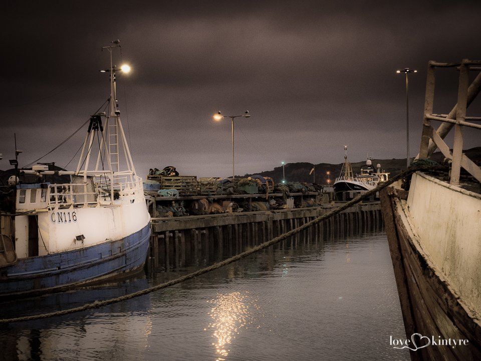 Dusk at #Campbeltown old quay last night #fishing #boats #ScotSpirit