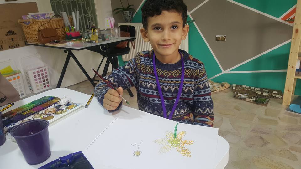 designacademyJo's tweet photo. Children in one of Design @designacademyJo `s WS aged 8-12 recreate some of Georges Seurat`s paintings #pointillisim https://t.co/pwobesSCZS