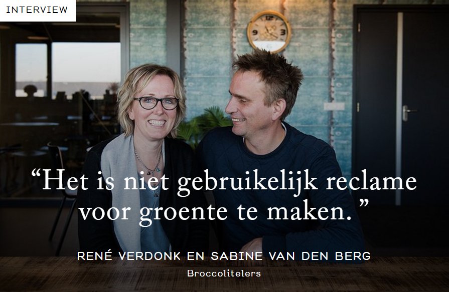 #WieAmsterdamvoedt: René en Sabine, broccolitelers. Waarom kiezen zij voor directe verbinding met de consument? bit.ly/2iAjrli