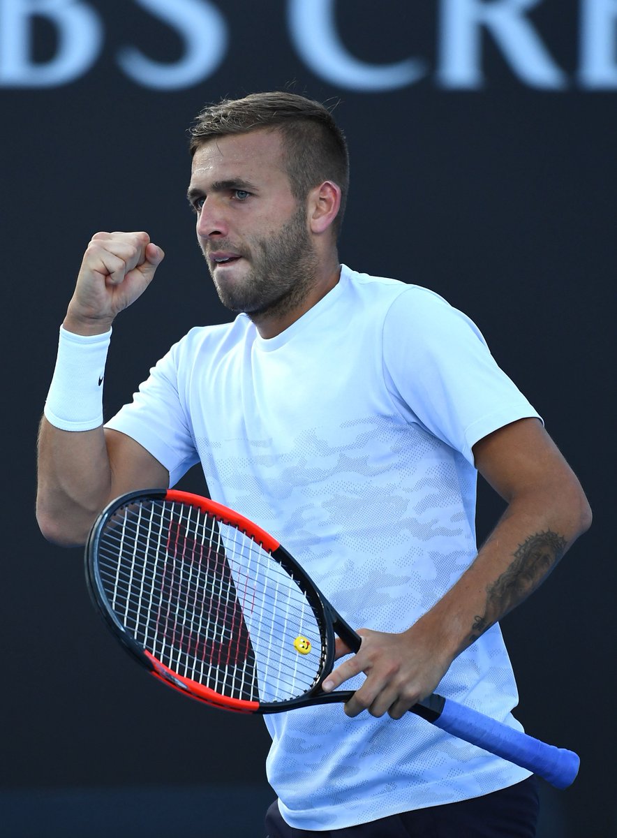 the_LTA's tweet image. That's @Evo151216's best win of his career and the 1st time he has reached the 3rd round at the #AusOpen! #BackTheBrits 🇬🇧