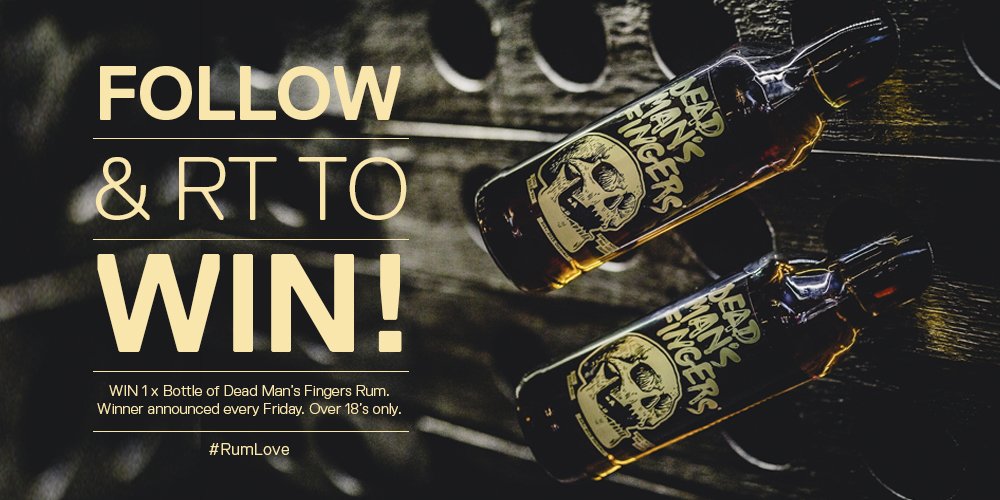 Every Friday we give away one bottle of our #rum! Follow + RT for your chance to #Win a bottle of #DMF 💀 Share the #RumLove