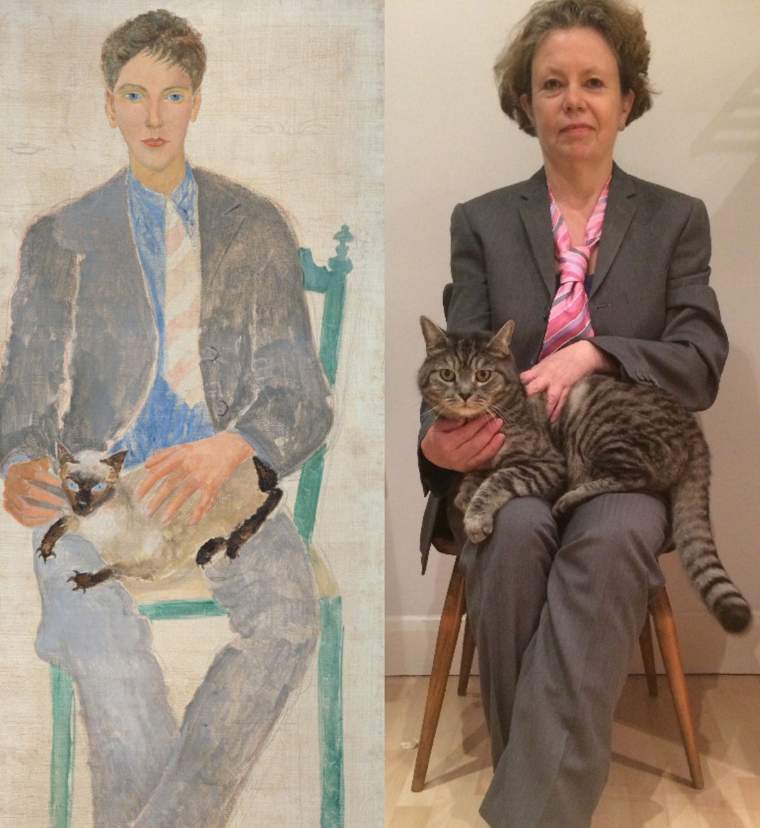 kettlesyard's tweet photo. For #museumselfieday here's some of our favourite @VanGoYourself #museumselfie recreations of Kettle's Yard artworks https://t.co/8GziclBBDp https://t.co/bbFB2Lzd1o