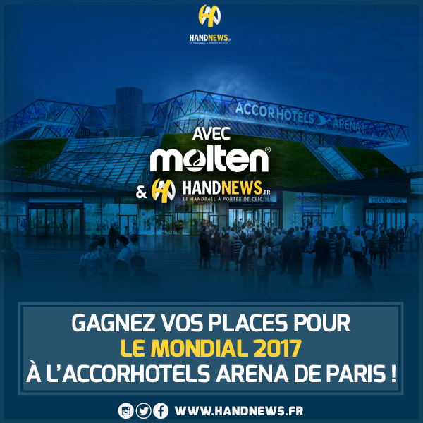 HandNewsfr's tweet photo. 📣 RT &amp; FOLLOW @HandNewsfr &amp; @moltenfr pour tenter de gagner les dernières places pour les matchs du Mondial à @AccorH_Arena de @paris ! https://t.co/6ZF0fBxRXe