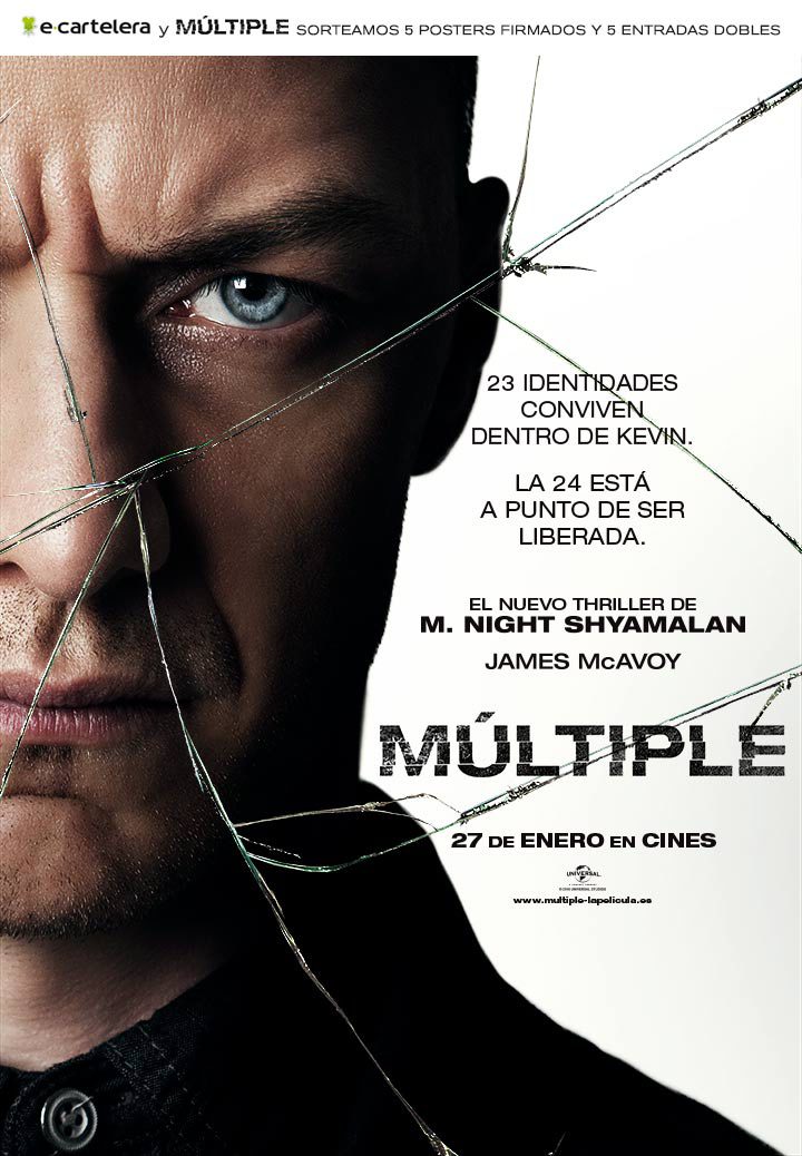 ecartelera's tweet photo. ¡¡Shyamalan está de vuelta!! SORTEAMOS 5 entradas dobles y 5 pósters firmados de #Múltiple ¡Participa! https://t.co/RQjg59MRDk https://t.co/8pe6Xkk8a5