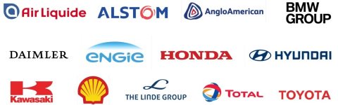 H2Europe's tweet photo. These are the partners of the #HydrogenCouncil launched yesterday in #davos2017 #wef17 https://t.co/Ye8mY92iwv
