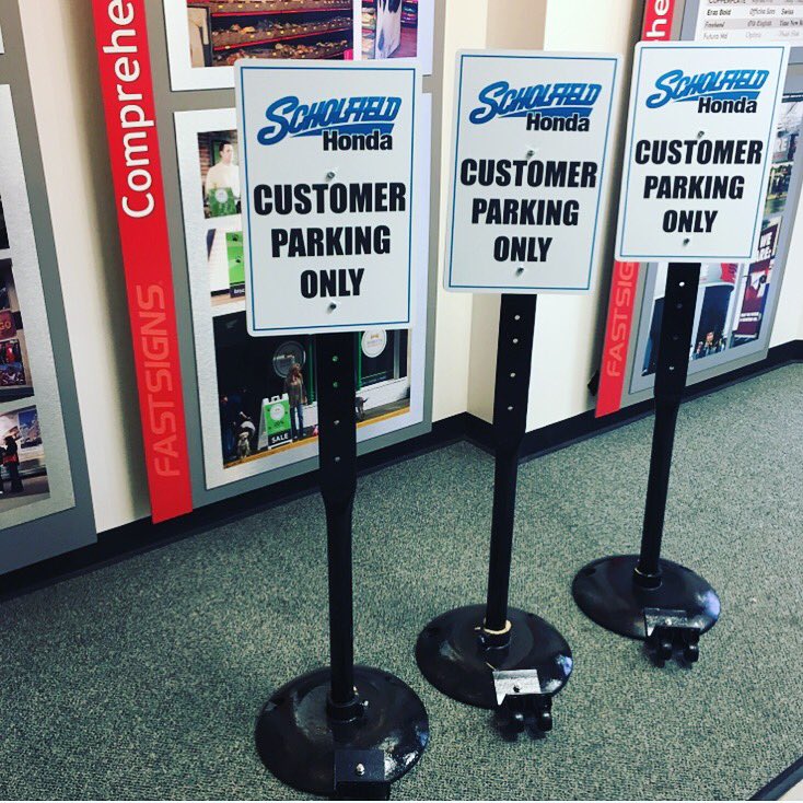 Our cast iron pedestal base, with optional wheel attachment, is a perfect solution for your… instagram.com/p/BPadE4Vltk5/ #FastsignsICT