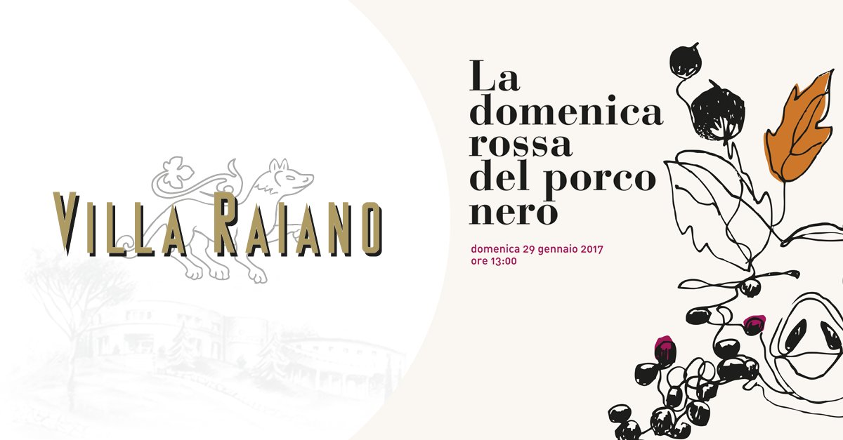 Domenica 29 gennaio 2017 non perderti “La domenica rossa del porco nero” presso <a href="/villaraiano/">Villa Raiano</a> ➡ ow.ly/Zs3y3087jPe