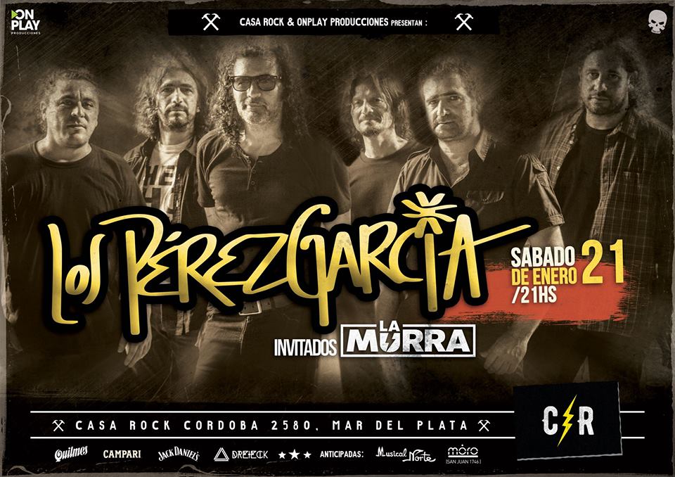 CostArg95's tweet photo. @losperezgarcia SÁBADO 21/ENERO -21hs- en @casarockmdq (córdoba 2580) MAR DEL PLATA junto a @lamurraoficial anticip's #MusicalNorte y #Moro https://t.co/tJFFYudqQH