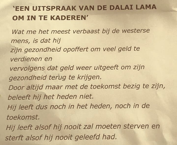 kimgugelot's tweet image. Je grootste goed (gezondheid) opofferen voor werk (inkomen). En vervolgens je geld in herstel/balans stoppen. #westersewereld #dalailama
