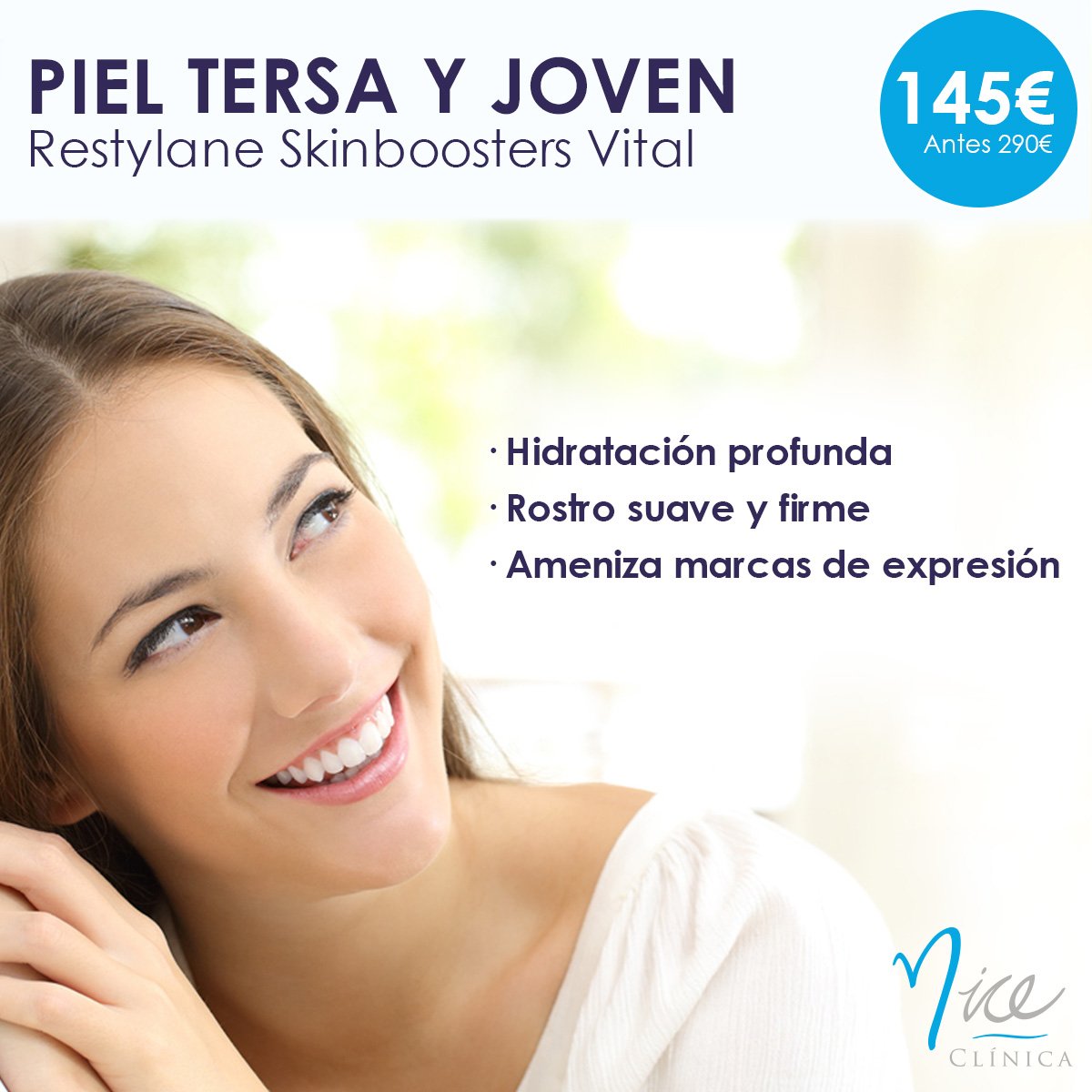 NiceClinica's tweet photo. ✨Luce un rostro más joven y resplandeciente con nuestra promo de Restylane Skinboosters✨👉https://t.co/AE5XyTb80Y #medicinaestetica #Madrid https://t.co/5cSOtjXesA
