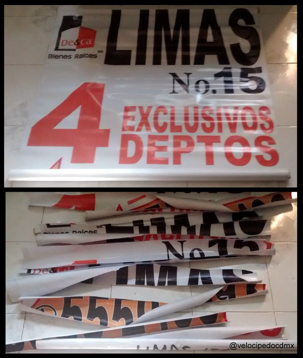 velocipedocdmx's tweet photo. @vecinoaccount @QuitaUnAnuncio @DecaBienesRaice Dejen de ensuciar calles y de colocar anuncios-mantas ilegales,las vamos a seguir quitando ✊ https://t.co/BIgK2SOwtH