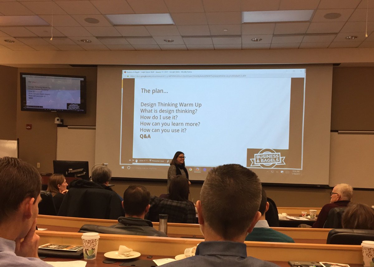 erichaslinger's tweet photo. Morning discussion on design thinking with @gravesle at MSU. Great work being done by @MSUHub to advance education and engagement https://t.co/YRXgnUAyoh