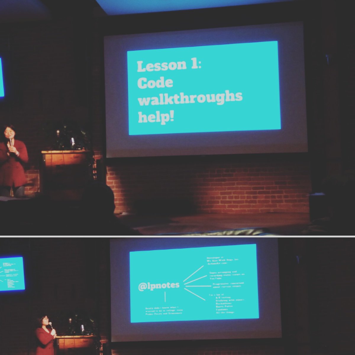 QuickResolute's tweet image. Linda Peng @lpnotes on learning how to code + developing #opensource project #codebuddies she is an organizer for @womenwhocode #eastbay