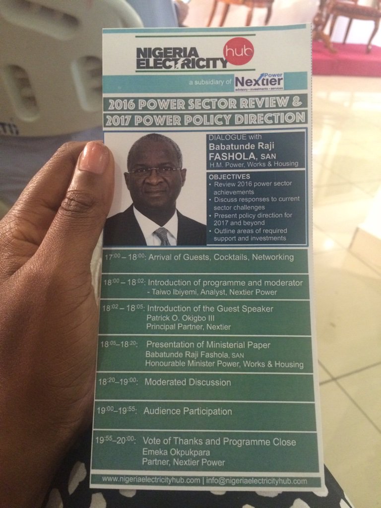 adankemeze's tweet photo. Attending the Power Sector Dialogue with @tundefashola at Thought Pyramid, Wuse 2. #HealthMeetsPower? #NextierPower https://t.co/zPUj7HOcdl