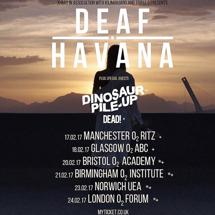 Excited to have <a href="/DINOSAURPILEUP/">DINOSAUR PILE-UP</a> + <a href="/wearedeaduk/">Dead!</a> on the tour in February! Most of the shows are nearly sold out so get your tickets quick!