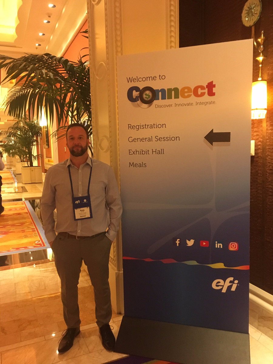 Structure_flex's tweet photo. Our Graphics Sales Manager, Andy Grand is in Las Vegas at the @WynnLasVegas this week attending the Annual EFI Users' Conference #EFIConnect https://t.co/o5YHBAJELn