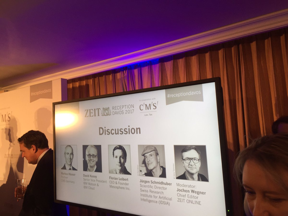 #wef17 great insights on the future of AI at the Zeit reception in Davos