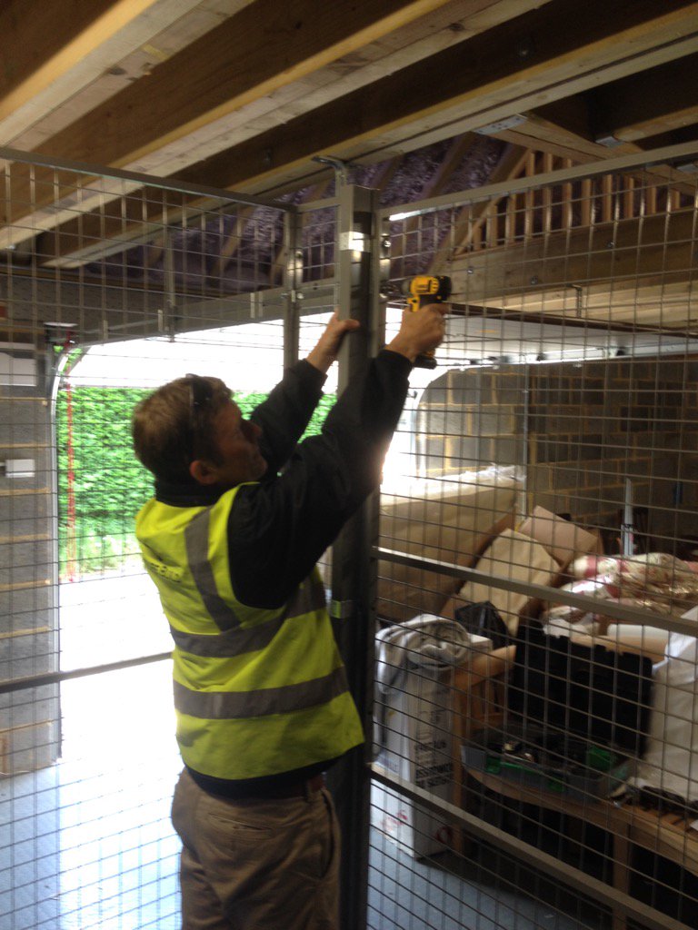 meshcages's tweet photo. Fitting some steel mesh doors today at a school in #Greenwich https://t.co/9iD3fVHaF5