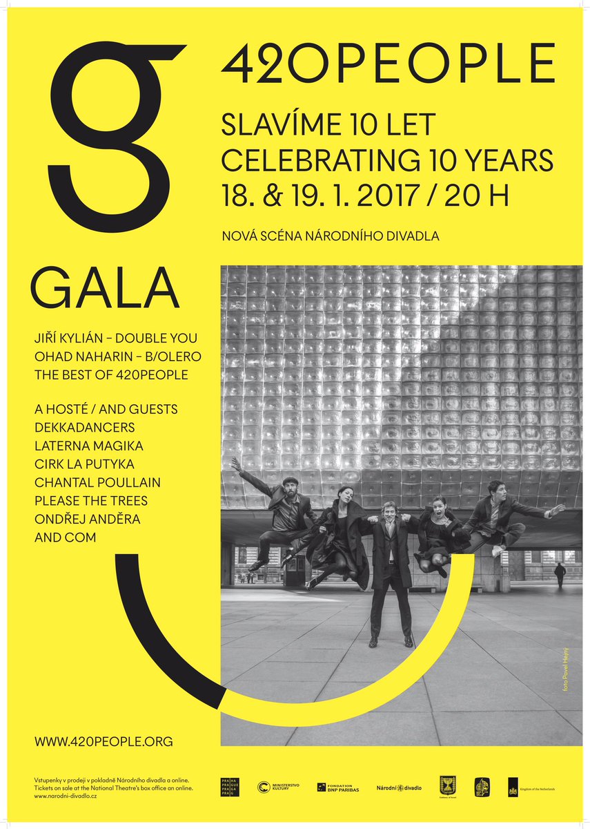 FondationBNPP's tweet photo. Our Czech partner @VaclavKunes celebrates 10 years of his company 420PEOPLE @novascena with a rich #dance program ! January 18th &amp; 19th https://t.co/B0oRXuBsrI