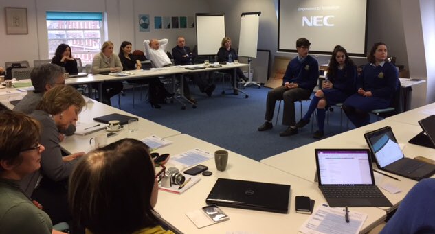NCCAie's tweet photo. Students from @stjosephsrush addressing @EUErasmusPlus on their experience of #StudentVoice https://t.co/oMkuhzqOtv