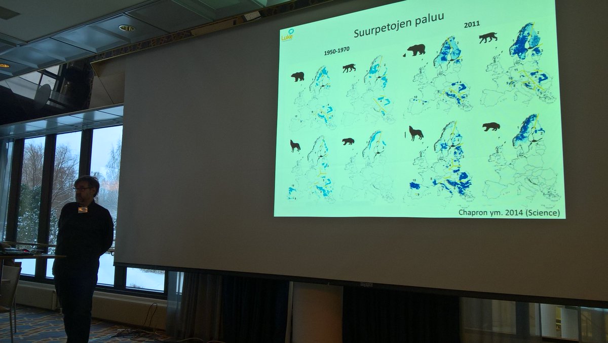Tutkimusprof. Ilpo Kojola <a href="/LukeFinland/">Luonnonvarakeskus</a> puhuu suden paluusta Suomessa ja Euroopassa #Riistapäivät