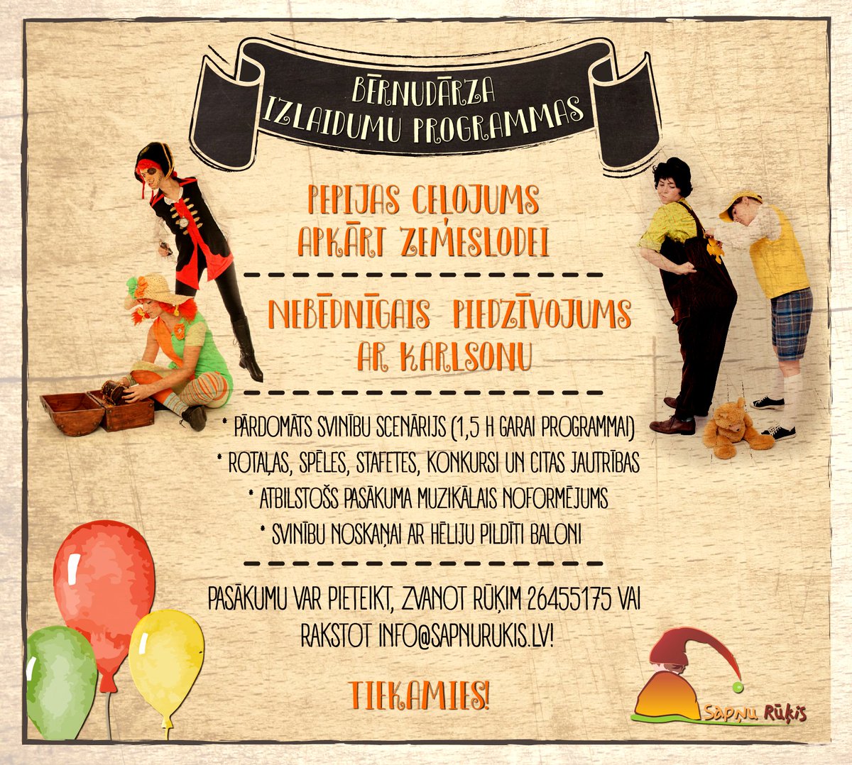 Ballites's tweet image. Sapņu Rūķis jau laicīgi sāk gatavoties bērnudārzu izlaidumu svinēšanai! Piesaki savu izlaidumu laicīgi!
sapnurukis.lv